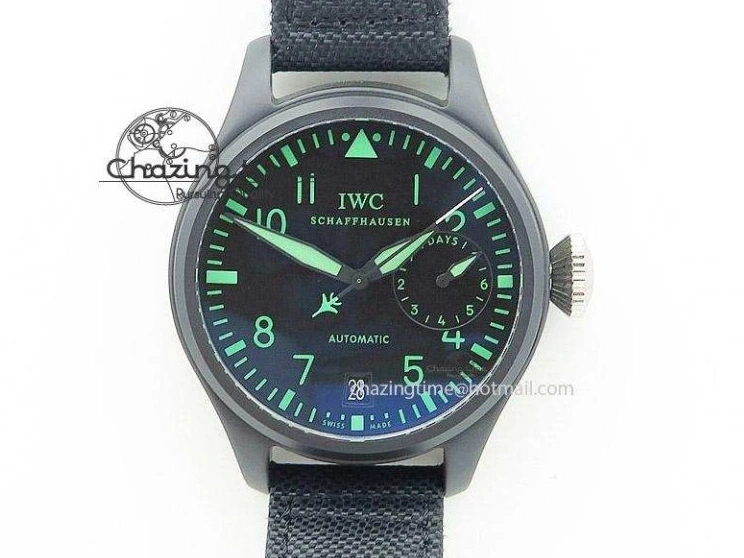 MIROTIME 0118 Pilot Black Ace BLSF 1:1 Best Edition White Lume Dial on Black Nylon Strap MIYOTA OnTrend 7021